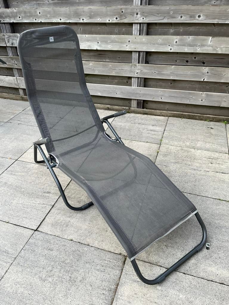 Ligbed tuinbed ligstoel, Tuin en Terras, Ligbedden, Ophalen, Zo goed als nieuw, Aluminium, Inklapbaar