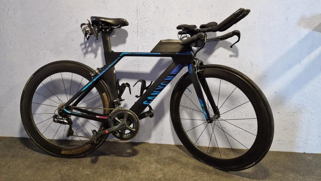 Canyon Speedmax CF 8 Di2 Triathlon fiets – maat XS, Gebruikt, Carbon, Velgrem, 49 tot 53 cm