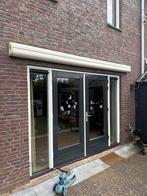 Elektrisch zonnenscherm 3,5 meter (doek oranje met geel!), Ophalen, Gebruikt, Elektrisch, 150 tot 300 cm