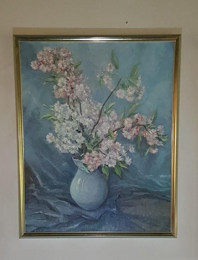 Bloemstilleven van Theo Wiegman, Antiek en Kunst, Ophalen of Verzenden