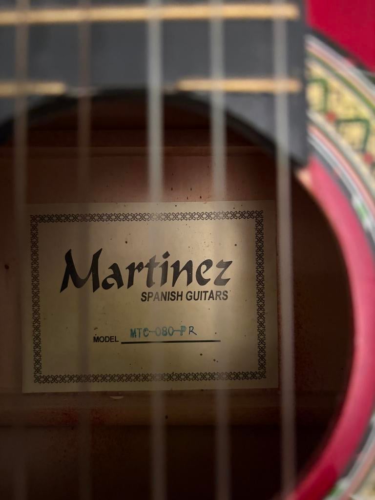Martinez MTC-080-PR Klassieke Gitaar met hoes, Ophalen, Gebruikt, Klassieke of Spaanse gitaar, Met koffer