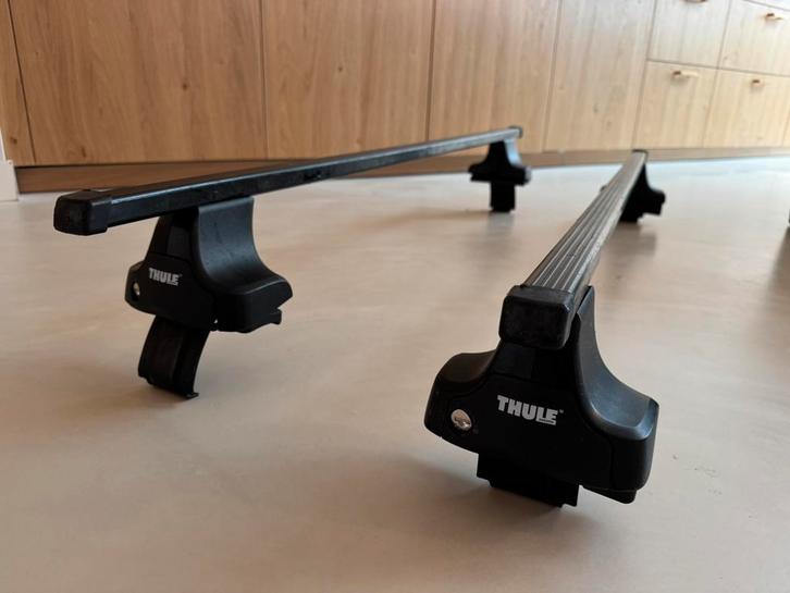 Dakdragers Thule Rapid System 754 + Thule SquareBar stangen, Auto diversen, Dakdragers, Gebruikt, Ophalen