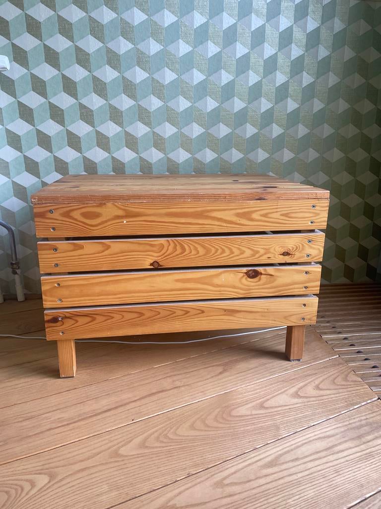 Houten bijzettafel met opbergruimte Ikea, Ophalen, Gebruikt