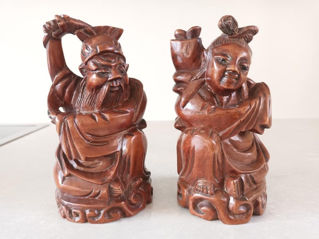 Set houten Talla China Madera, Antiek en Kunst, Ophalen of Verzenden