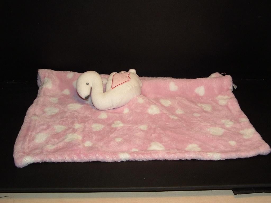 PRIMARK BABY ZWAAN KNUFFELDOEK VELOURS PLUCHE ROZ, Ophalen of Verzenden, Nieuw, Overige typen