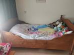 Antiek grenen bed, Huis en Inrichting, Slaapkamer | Bedden, Ophalen, Antiek., Bruin, 190 cm of minder