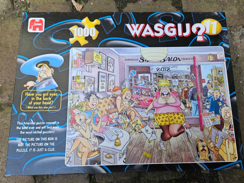 3 stuks Wasgij puzzels 1000 stukjes, Hobby en Vrije tijd, Denksport en Puzzels, Ophalen of Verzenden, 500 t/m 1500 stukjes, Zo goed als nieuw