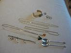 Mooi lotje zilveren sieraden gemerkt 925 / 835, Gebruikt, Verzenden, Met edelsteen, Zilver