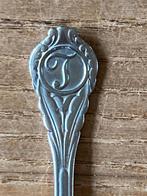Vintage Gero Zilmeta theelepel monogram letter T, Ophalen of Verzenden