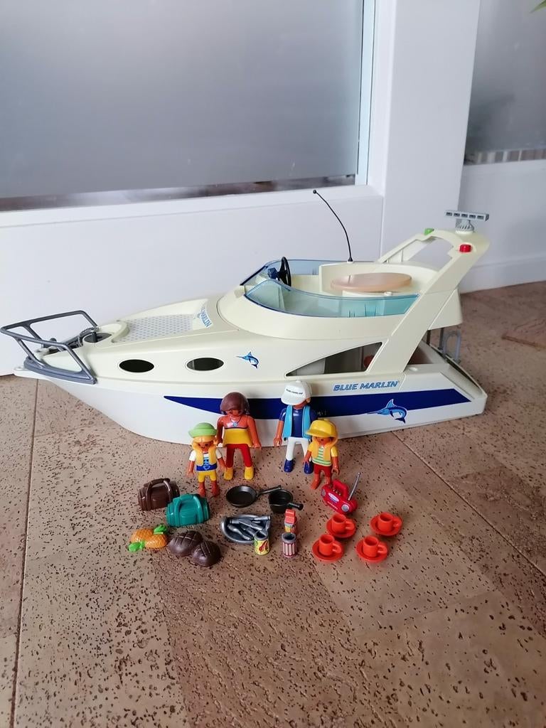 Playmobil jacht, Ophalen of Verzenden, Gebruikt, Complete set