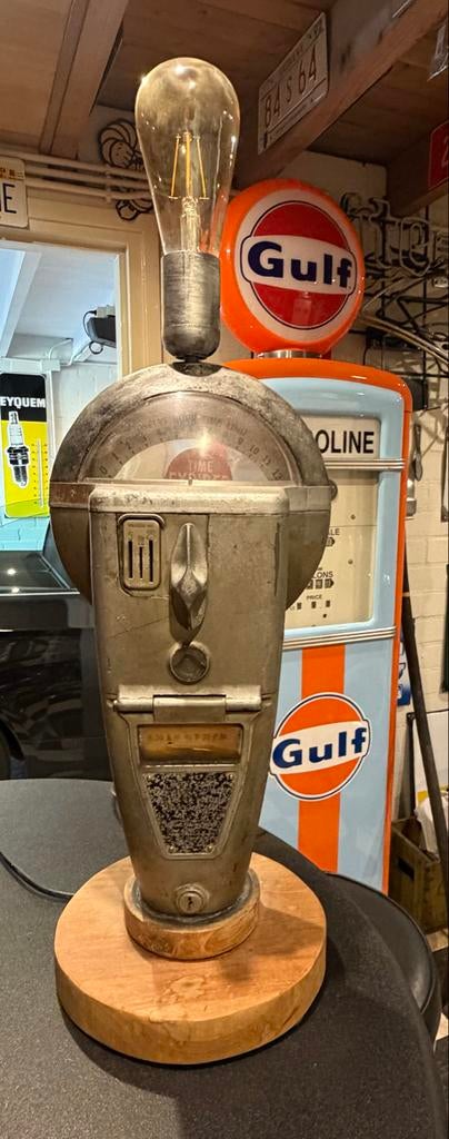 Origineel Amerikaanse parkeermeter 1950 als lamp, Ophalen of Verzenden
