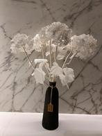 7 TAKKEN WITTE KUNST HORTENSIA BLOEMEN VAN ZIJDE, Huis en Inrichting, Ophalen of Verzenden, Zo goed als nieuw, Binnen