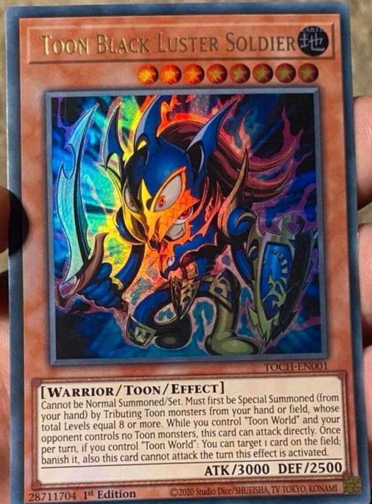 Yu-Gi-Oh! Toon Black Luster Soldier TOCH 1st Edition !, Hobby en Vrije tijd, Verzamelkaartspellen | Yu-gi-Oh!, Ophalen of Verzenden