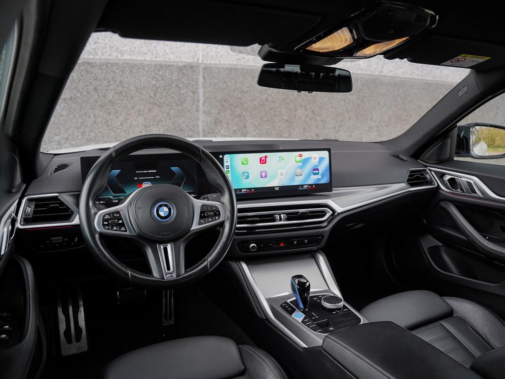BMW i4 M50 544pk High Executive 84 kWh |SOH 93.5% |Laser Lig, Auto's, BMW, Gebruikt, 110 €/maand, Wit, 2190 kg