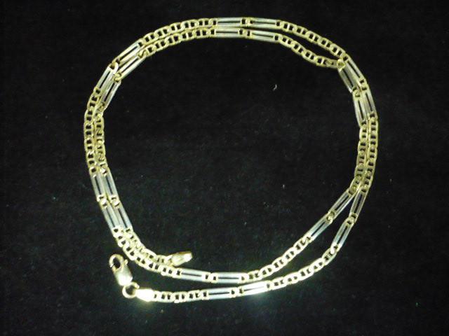 14 krt. gouden ketting 7.12 gram - 50.5  cm - breed 3  mm, Ophalen of Verzenden, Nieuw, Goud, Zilver