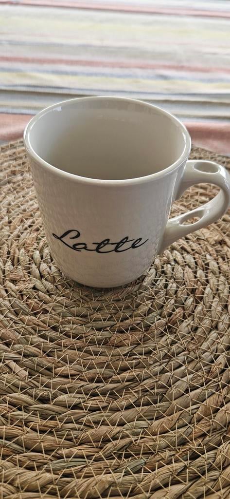 Riviera Maison Latte kopjes 6 stuks!, Huis en Inrichting, Ophalen of Verzenden, Zo goed als nieuw, Overige stijlen, Kop(pen) en/of Schotel(s)