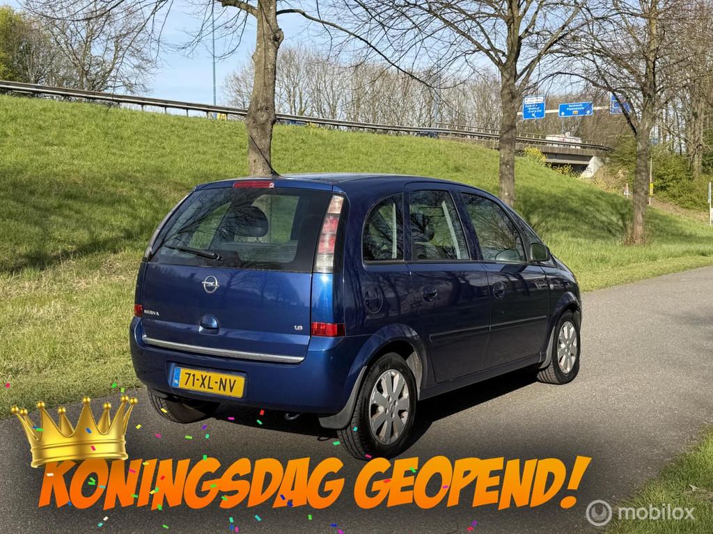 Opel Meriva 1.6-16V Temptation*AUTOMAAT*AIRCO*ELEK. RAMEN, Auto's, Opel, Gebruikt, Zwart, 4 cilinders, Blauw