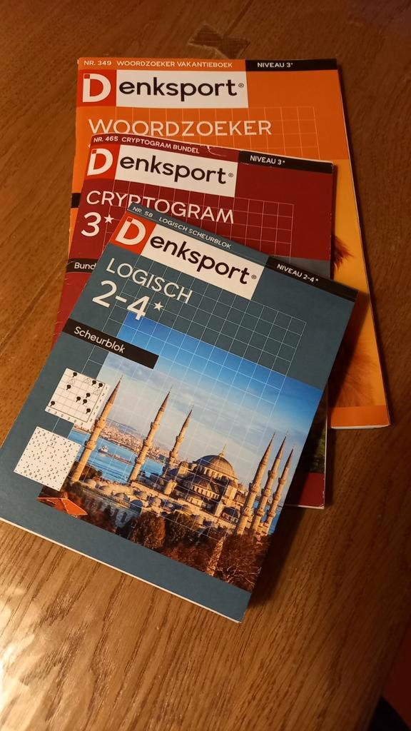 Denksport Puzzelboeken: Woordzoeker, Cryptogram, Logisch, Boeken, Atlassen en Landkaarten, Nieuw, Ophalen of Verzenden