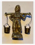 Vintage Koperen / messing Boer met melk Emmertjes, Antiek en Kunst, Antiek | Koper en Brons, Ophalen of Verzenden