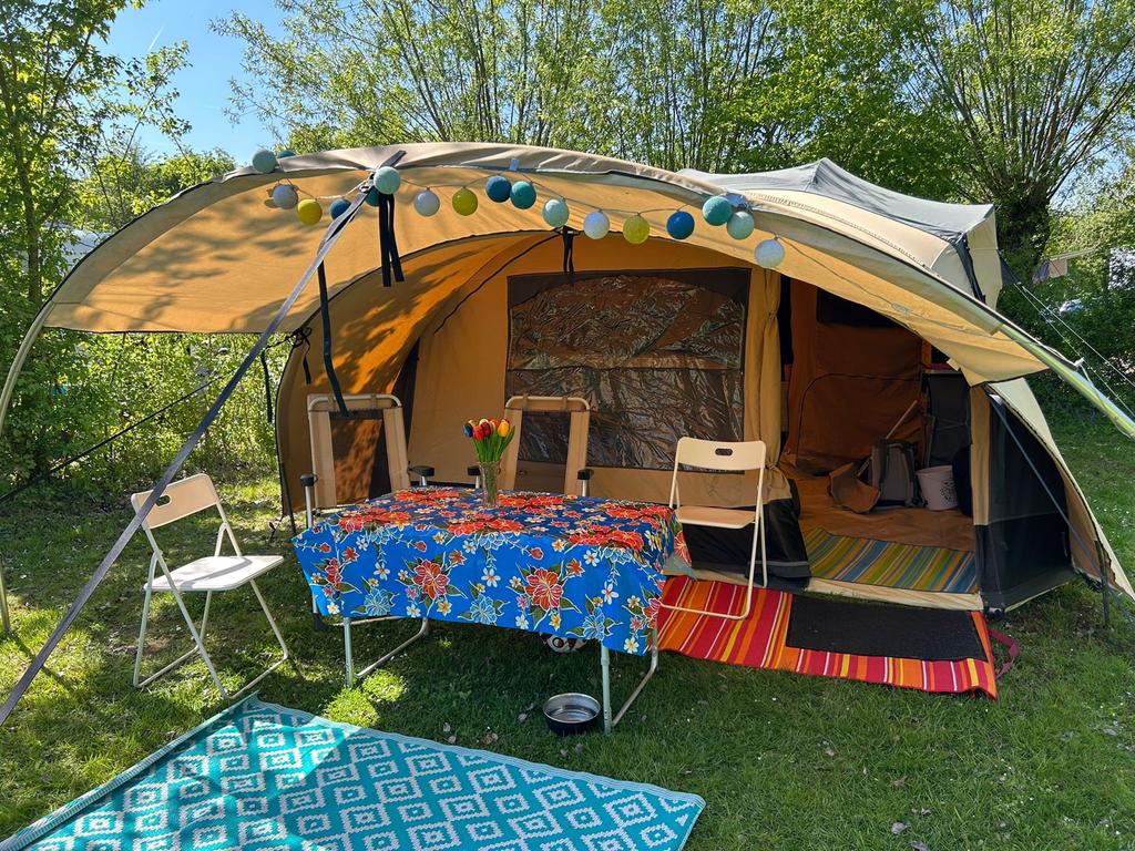 Ruime en comfortabele vouwwagen, Cabanon Manga Comfort, Caravans en Kamperen, Vouwwagens, Ophalen, Meerkleurig, Cabanon, Aanwezig