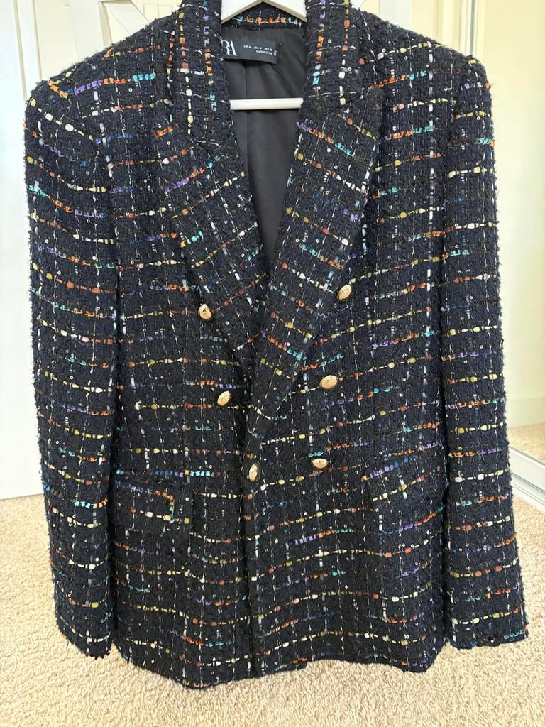 Zara Dames Colbert Maat M - Stijlvol en Tijdloos, Maat 38/40 (M), Blauw, Ophalen of Verzenden, Jasje