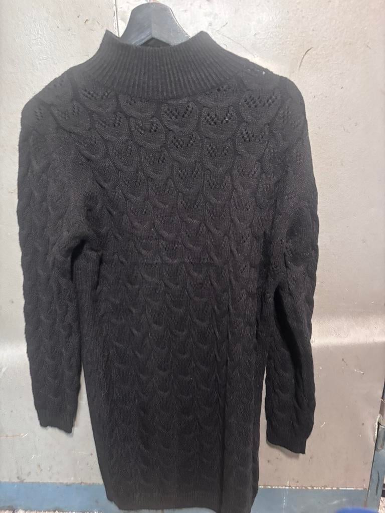Zwarte trui met patroon van Jolio&Co, Kleding | Dames, Ophalen of Verzenden, Gedragen, Maat 38/40 (M), Zwart
