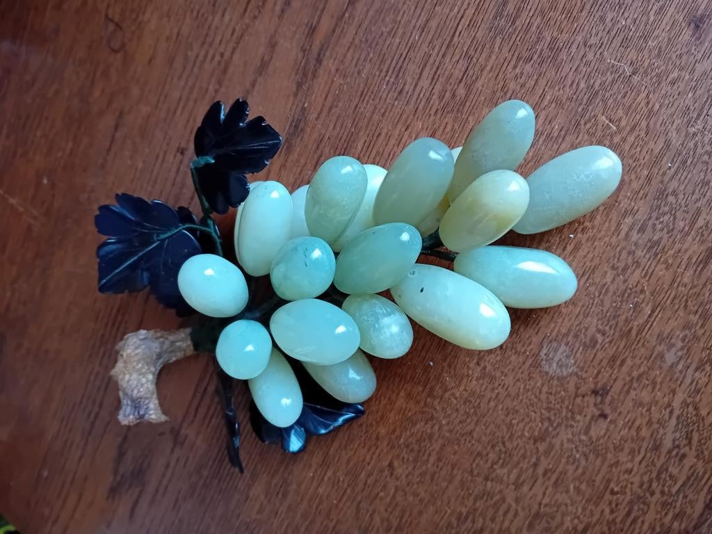 DRUIVENTROS JADE DRUIVEN JADE SIERSTUK VINTAGE, Ophalen of Verzenden