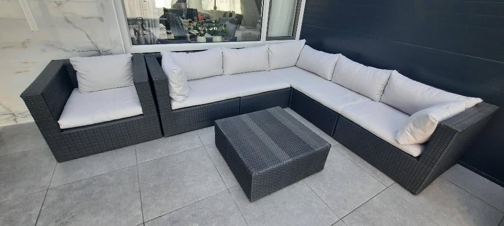 Tuin Hoekbank set, Tuin en Terras, Ophalen, Overige materialen, Meer dan 8 zitplaatsen, Zo goed als nieuw