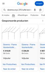 Stalen frame Dorema onyx 270 luifel, Ophalen of Verzenden, Nieuw