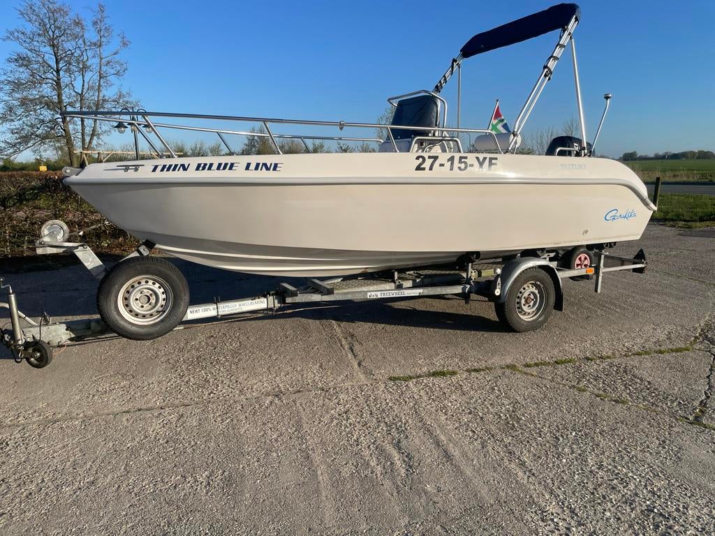 Aquamar 17 met Suzuki 60 pk buitenboordmotor, Gebruikt, 50 pk of meer, Ophalen of Verzenden, Snelvarend