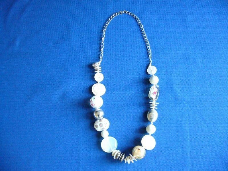 Grove ketting in naturel tinten nog nieuw, Ophalen of Verzenden, Nieuw, Overige materialen