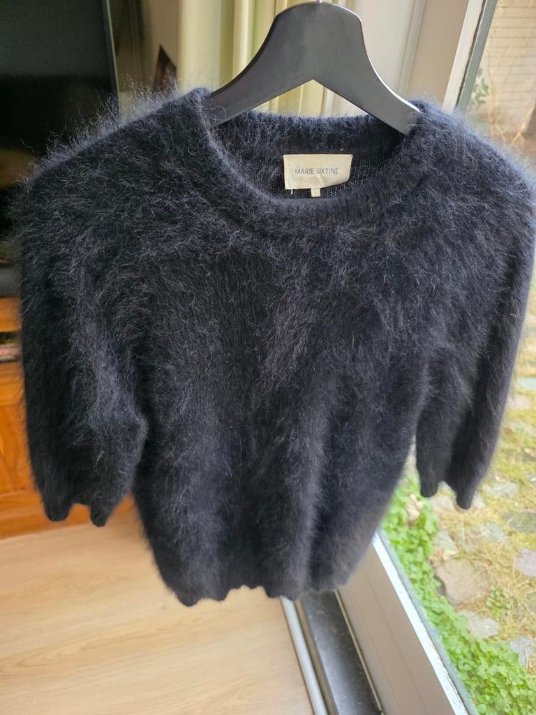 Marie Sixtine angora korte mouwen trui shirt, Verzenden, Zo goed als nieuw, Maat 42/44 (L), Zwart