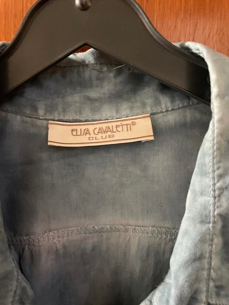 Vintage Elisa Cavaletti Damesblouse Maat 40, Ophalen of Verzenden, Gedragen, Maat 38/40 (M), Blauw