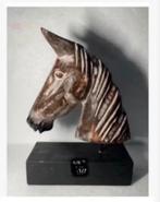 Woondecoratie houten paardenhoofd op standaard, Ophalen of Verzenden