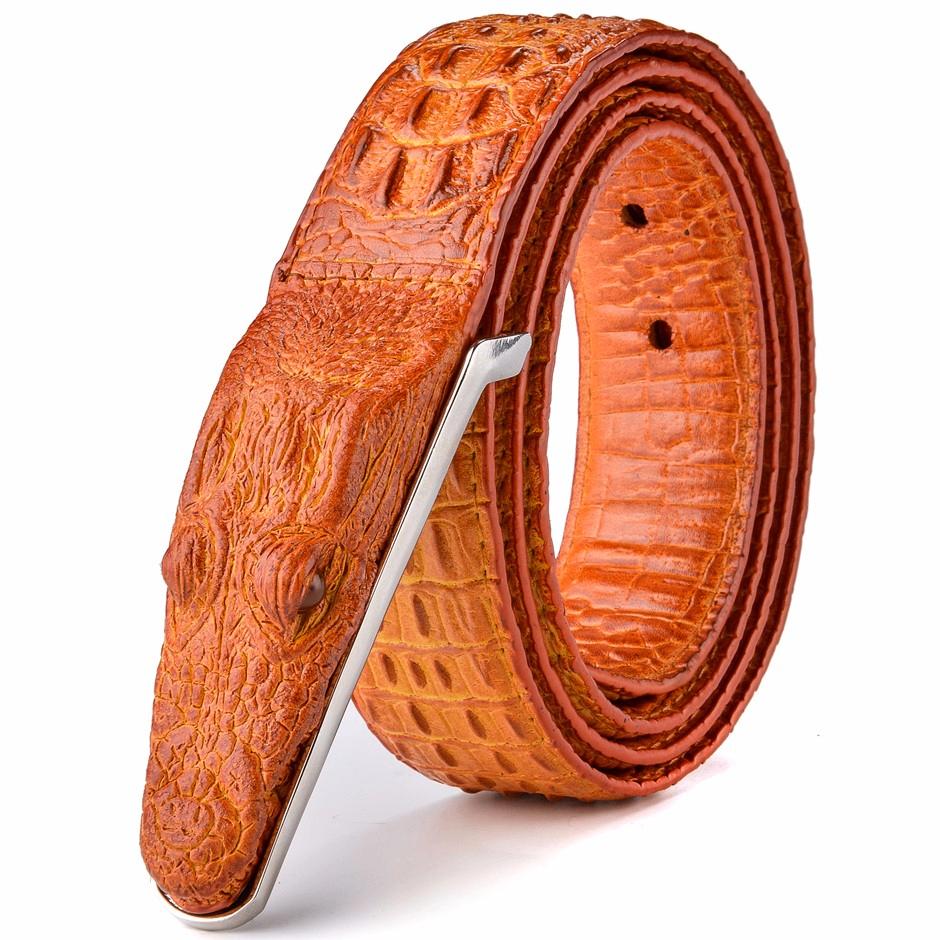 Lichtbruine krokodil heren riem / luxe krokodillen cognac, Kleding | Heren, Riemen en Ceinturen, Verzenden, Nieuw, Bruin, Riem of Ceintuur
