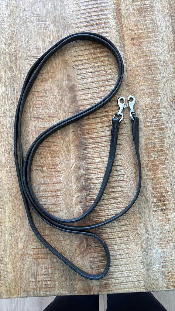 Zwart leren teugels, Dieren en Toebehoren, Ophalen of Verzenden, Zo goed als nieuw, Dressuur