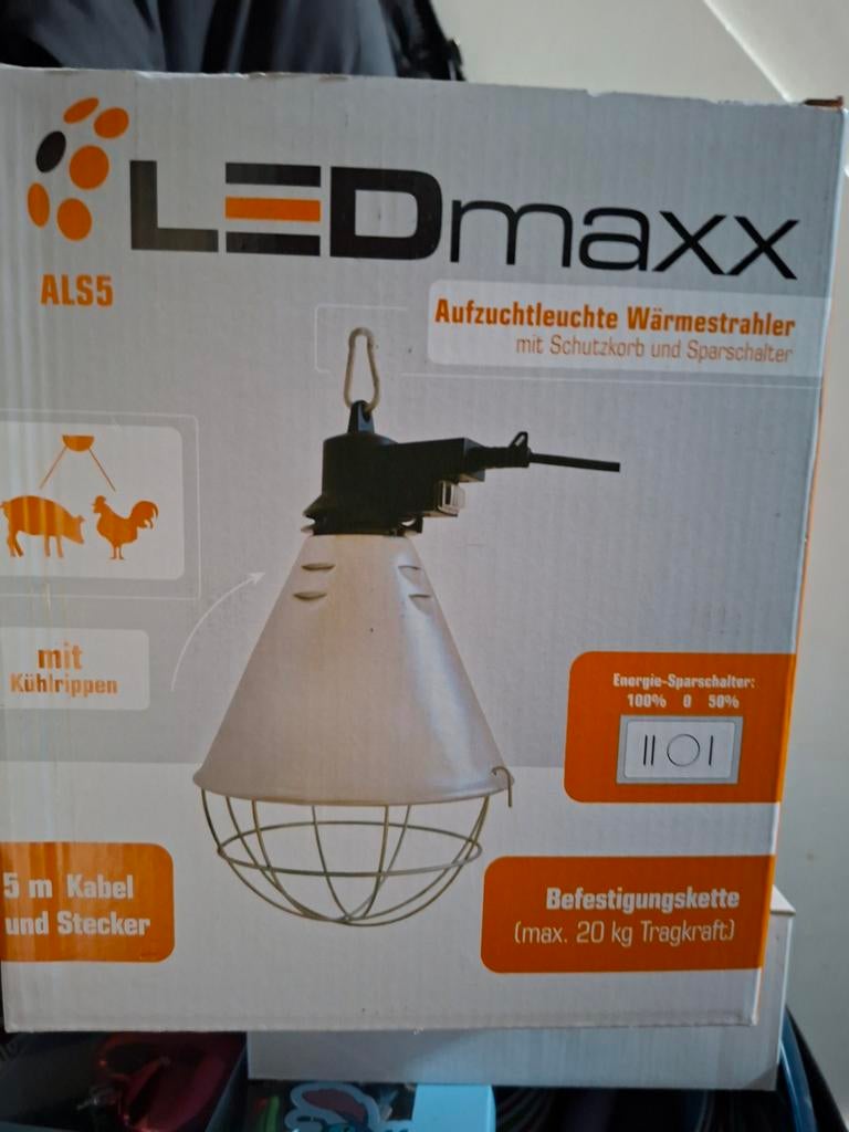 Warmtelamp voor dieren en lamp erbij, Dieren en Toebehoren, Pluimvee | Toebehoren, Ophalen, Overige typen