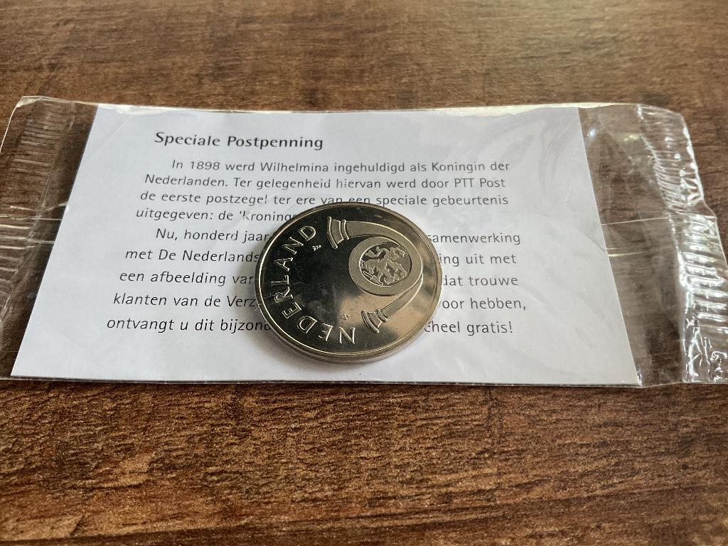 PTT postpenning uit 1998, Postzegels en Munten, Penningen en Medailles, Ophalen of Verzenden, Overige materialen, Nederland