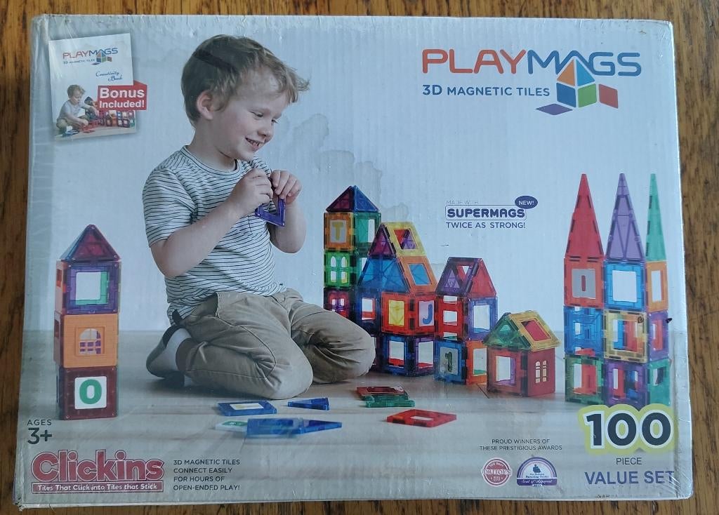 Playmags 3d magnetic tiles, Kinderen en Baby's, Speelgoed | Bouwstenen, Ophalen of Verzenden, Nieuw