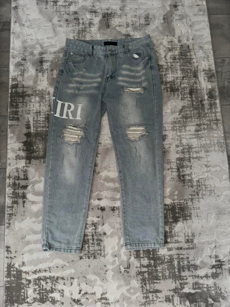 Amiri broek, Ophalen of Verzenden, Zo goed als nieuw, Blauw, W30 - W32 (confectie 38/40)