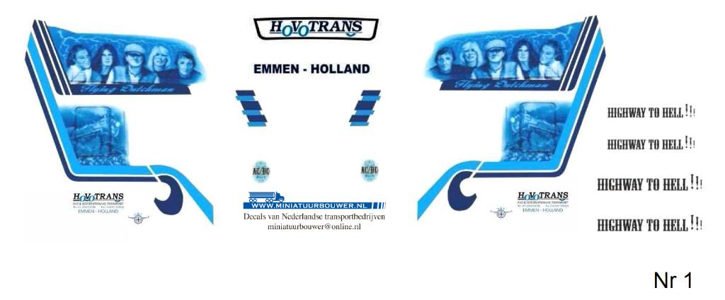 Vrachtauto decal 1:50 Hovotrans Cabines ( diverse soorten ), Hobby en Vrije tijd, Modelauto's | 1:50, Verzenden, Nieuw, Bus of Vrachtwagen