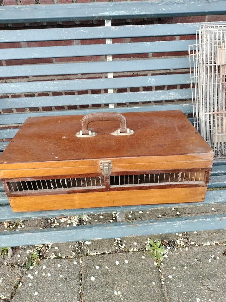 Vogels vervoer mand, Dieren en Toebehoren, Ophalen of Verzenden, Gebruikt, Hout, Vogelkooi