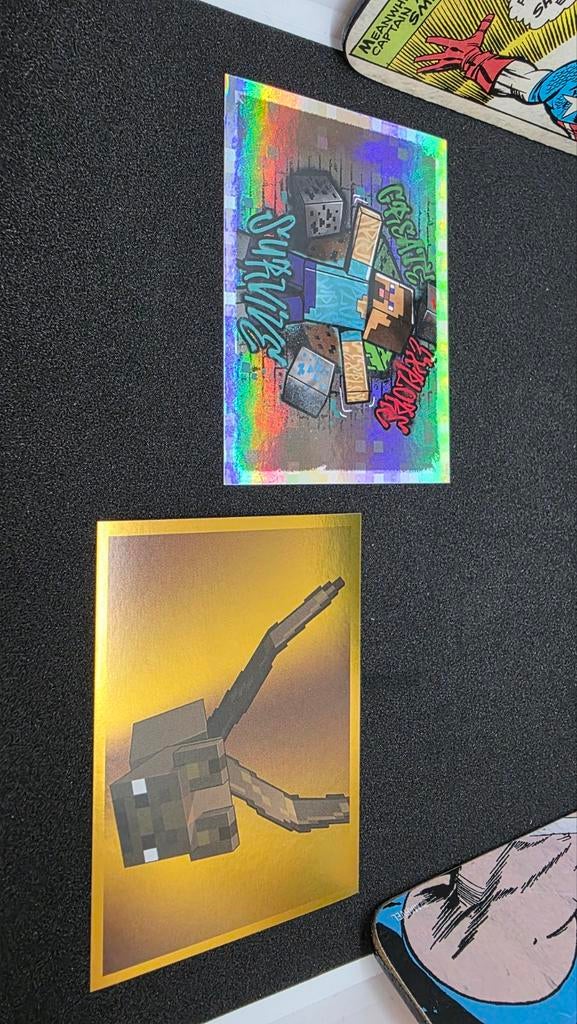 Minecraft Treasure Stickeralbum Panini 2021 Foil Kaarten, Ophalen of Verzenden, Zo goed als nieuw, Overige typen