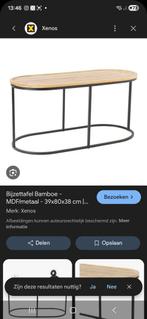 Nieuw tafeltje MDF/metaal 39x80x38, Huis en Inrichting, Ophalen, 50 tot 100 cm, Rond, Nieuw