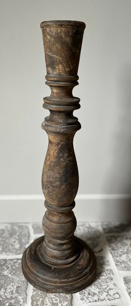 Houten kandelaar, Ophalen, Zo goed als nieuw, Hout, 50 tot 75 cm
