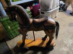 Te koop houten paard op wieltjes, Ophalen, Gebruikt