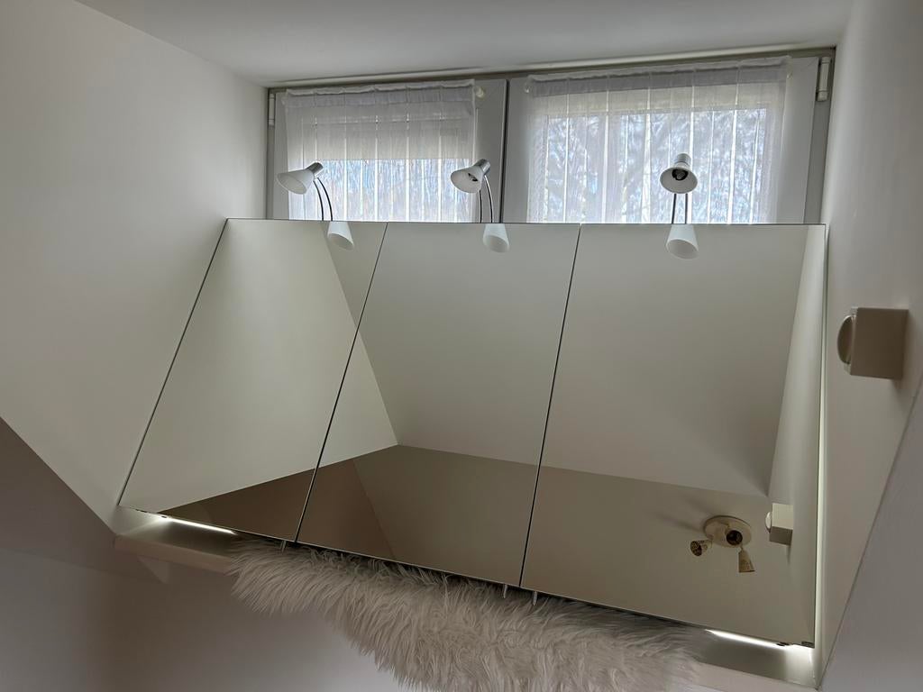 Keuco spiegelkast met verlichting, Ophalen, Spiegelkast, 100 tot 150 cm, Zo goed als nieuw