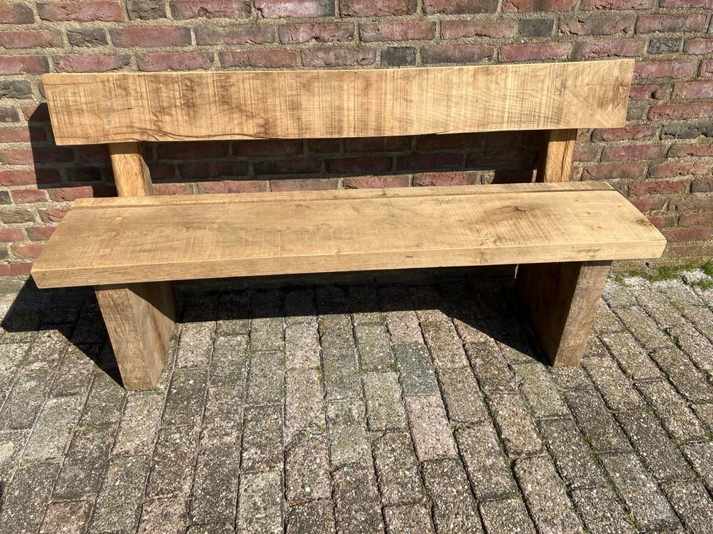 Robuuste eiken tuinbank - Handgemaakt en duurzaam, Tuin en Terras, Tuinbanken, Ophalen of Verzenden, Nieuw, Hout