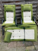Mooie set tuinstoelen kussens met afneembare hoofdsteun, Ophalen, Zo goed als nieuw, Overige materialen