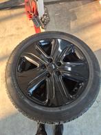 Set van 4 zwarte velgen met Continental winterbanden, Auto-onderdelen, Banden en Velgen, Gebruikt, Banden en Velgen, 17 inch, Personenwagen